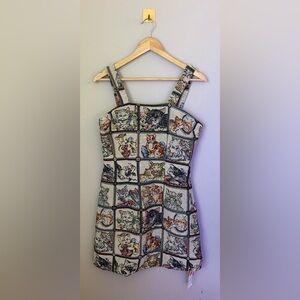 NWT Medium Cider Cat Tapestry Dress Kitten Print Cottagecore